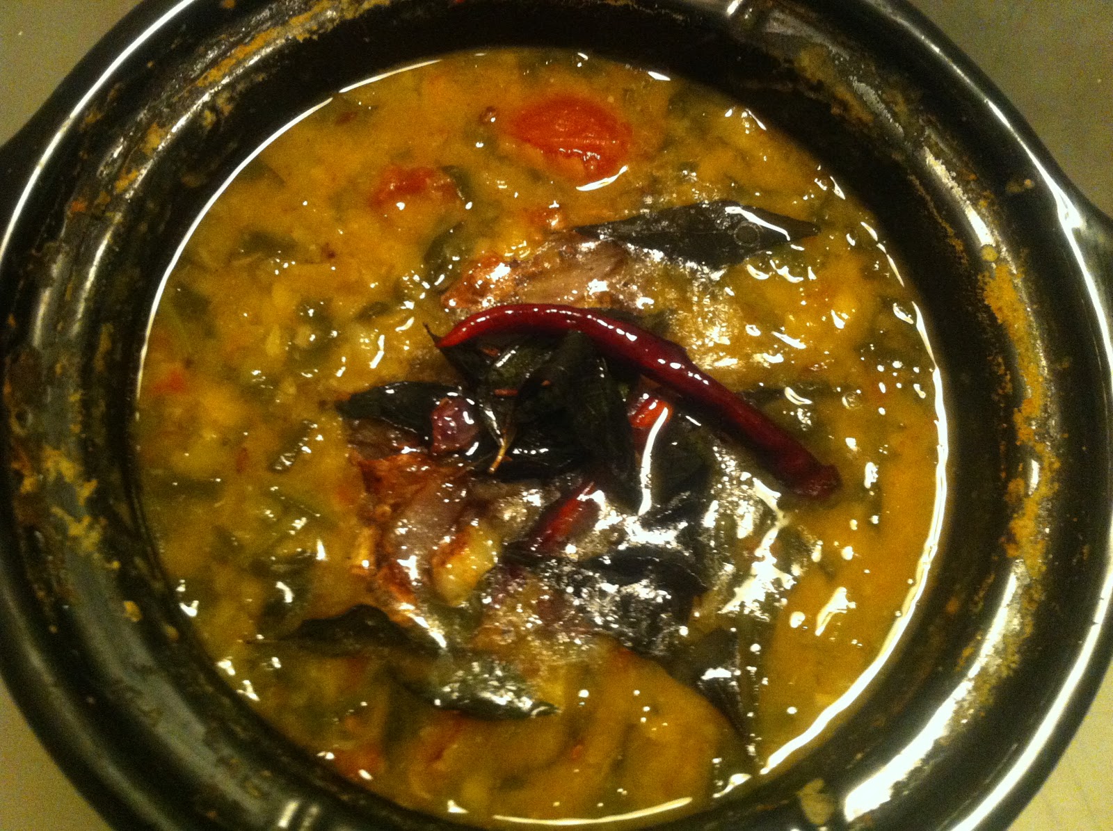 Green Chilli My experiments with Slow cooker series Palak Dal (Palakura Pappu , Lentils with